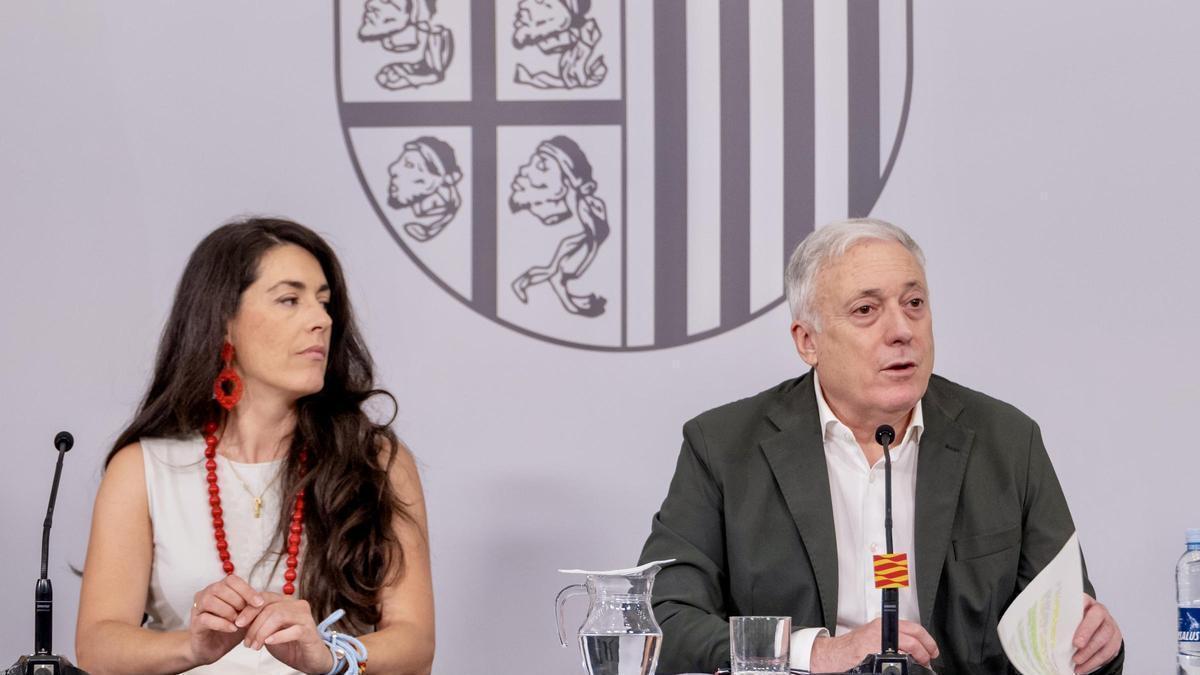 Octavio López ha comparecido en rueda de prensa junto a la directora general de Vivienda, María Pía Canals.