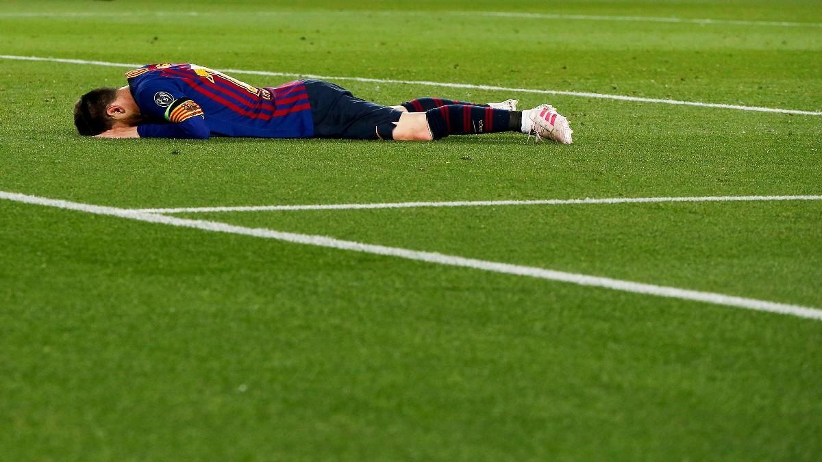 La reacción de Leo Messi al fallo de Dembélé