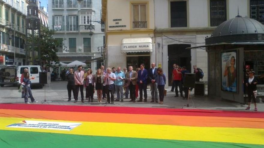 La bandera arcoiris en la plaza Félix Sáenz.