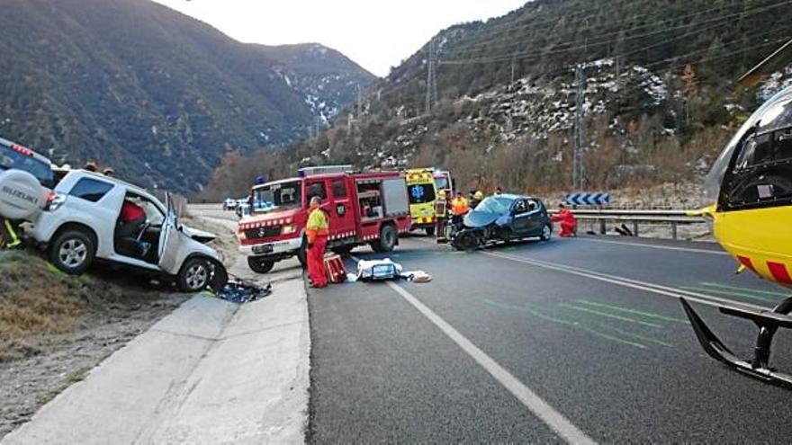 Imatge de l&#039;accident mortal, el 22 de gener passat