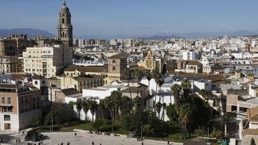 Vista aérea del Centro de Málaga.