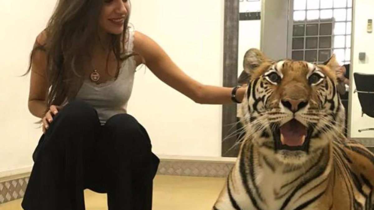 Ana Guerra con un tigre