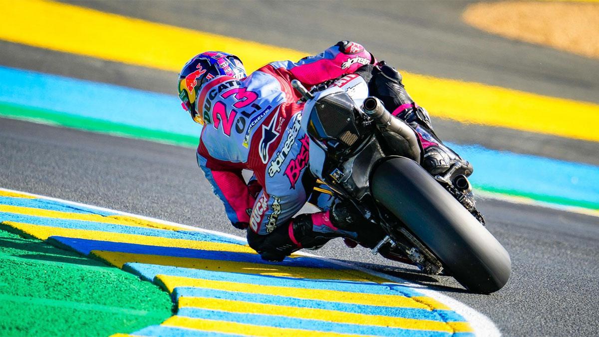 Bastianini , en acción este viernes en el circuito Bugatti de Le Mans