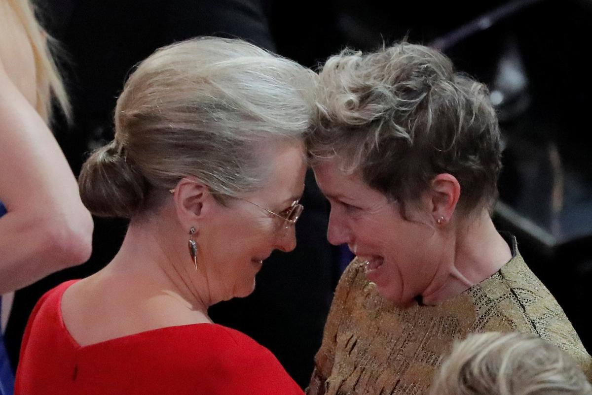 Dues grans actrius de Hollywood: Meryl Streep felicita Frances McDormand, Oscar a la millor actriu.