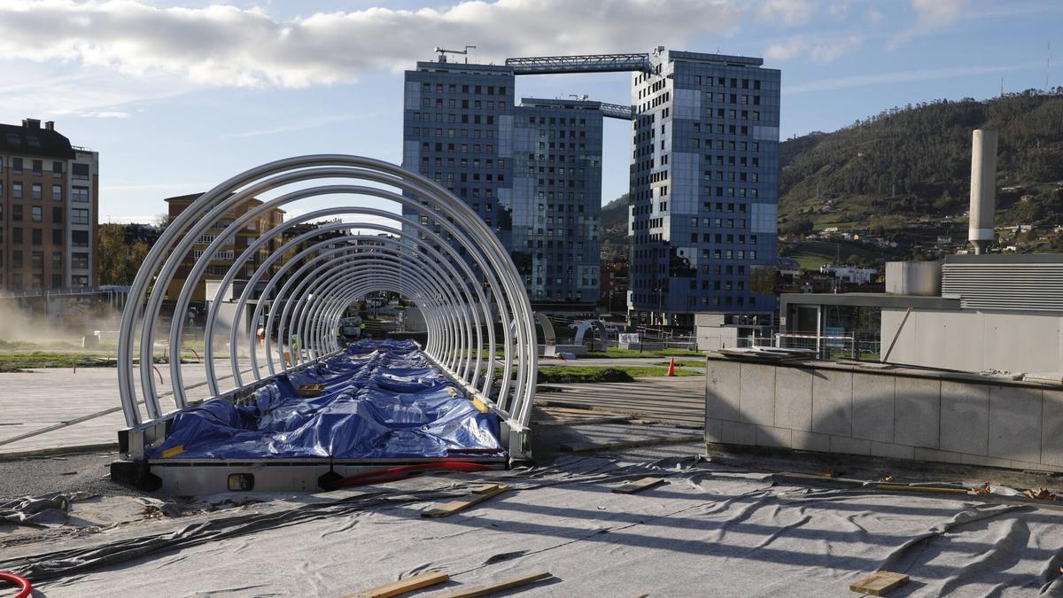 Los nuevos pasillos rodantes.