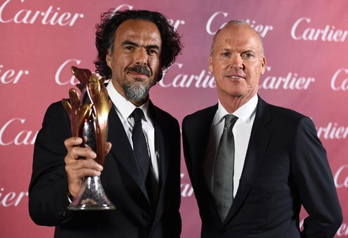 Alejandro Gonzalez Inarritu y Michael Keaton  en la gala Palm Springs