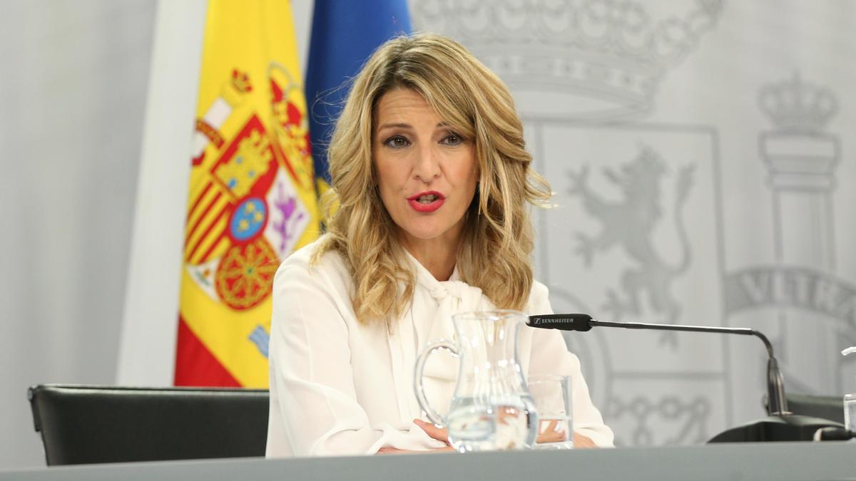 La vicepresidenta tercera y ministra de Trabajo y Economía Social, Yolanda Díaz