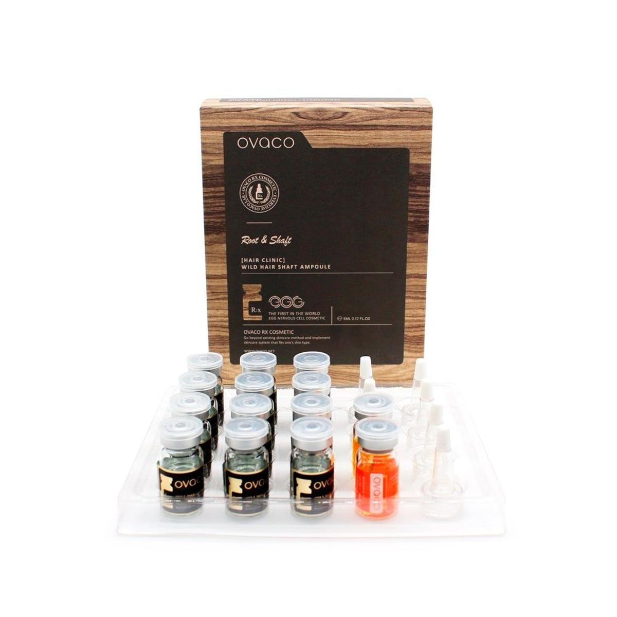 Viales de células madre para fortalecer y prevenir la caída del cabello de Ovaco (en Silvia Moreno) Precio: 260 euros)