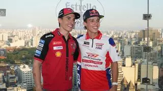 Marc Márquez y Diogo Moreira dan la bienvenida al GP Estrella Galicia 0,0 de Brasil