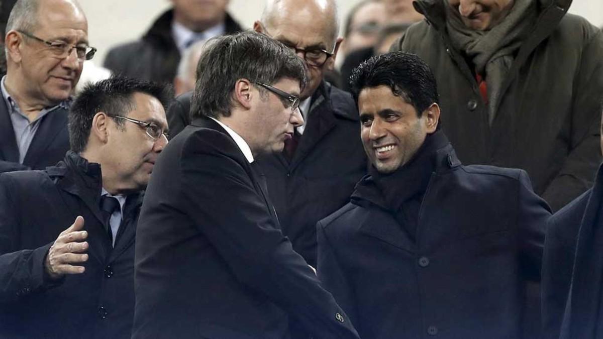 Puigdemont, en el palco del Camp Nou