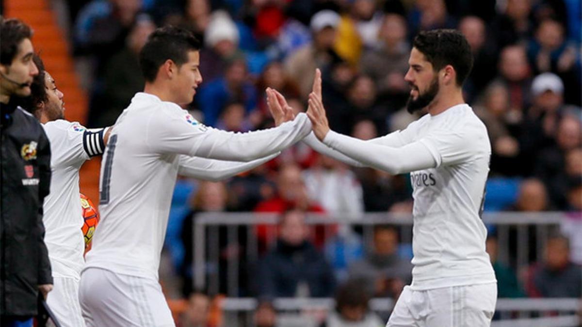 Isco y James Rodríguez no convencen