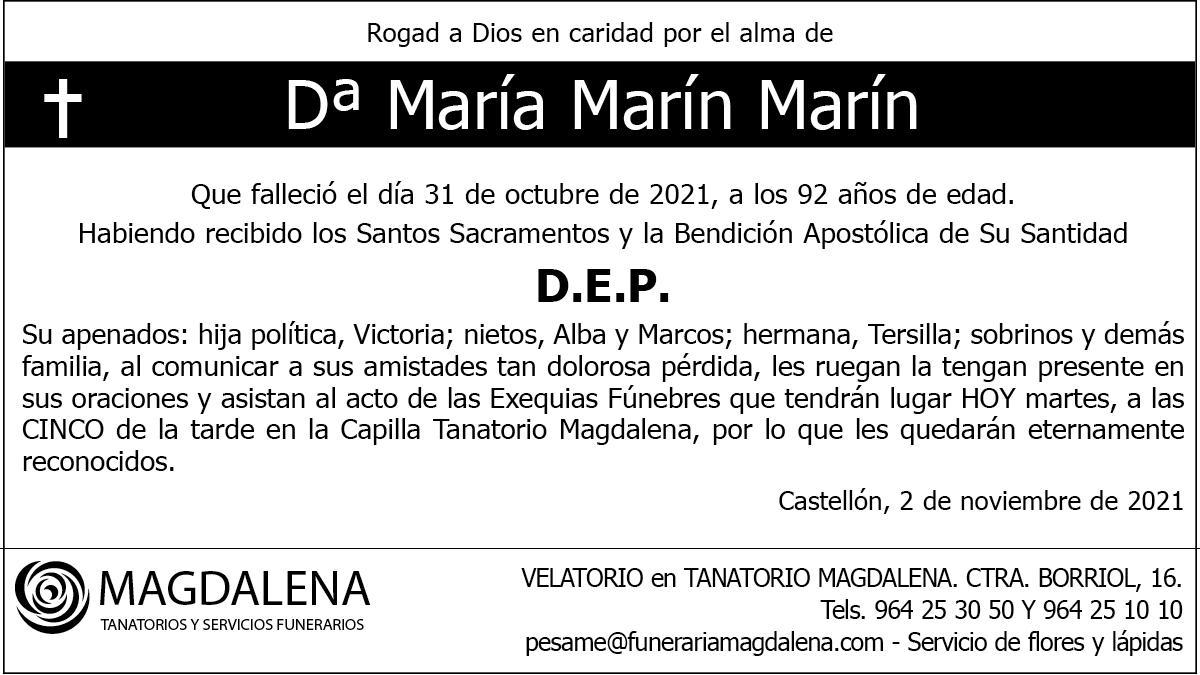 Dª María Marín Marín