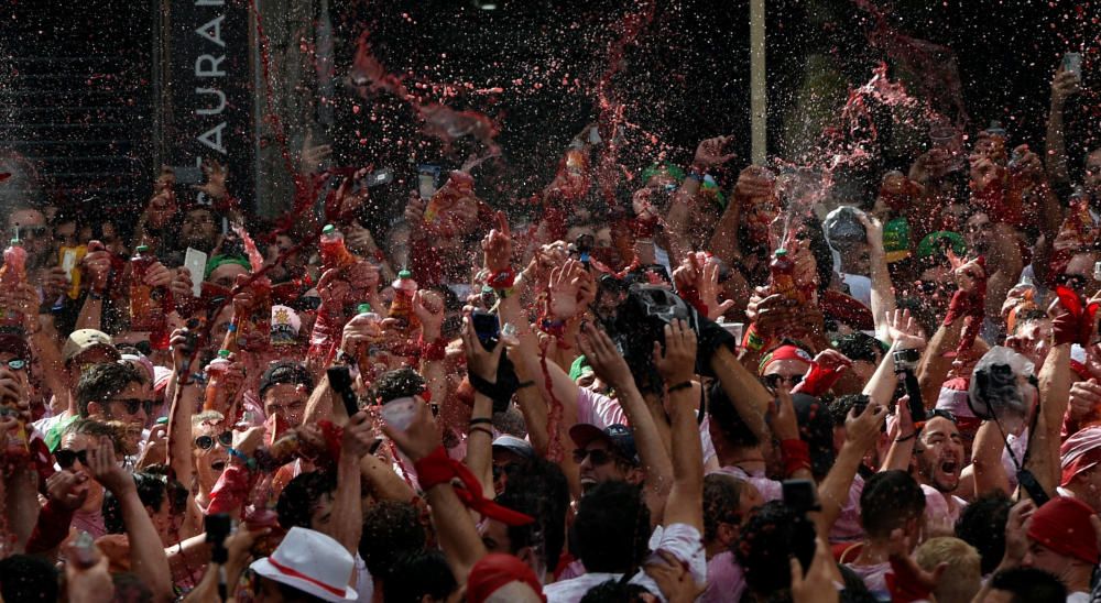 Chupinazo de las Fiestas de San Fermín.