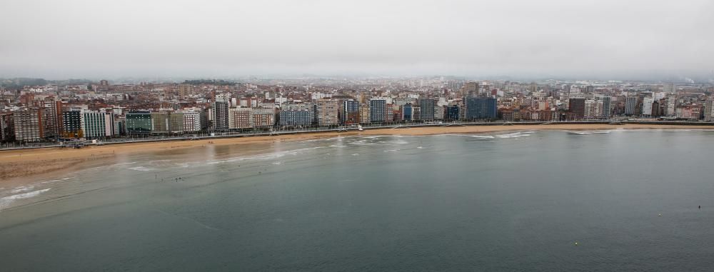 Gijón desde un dirigible