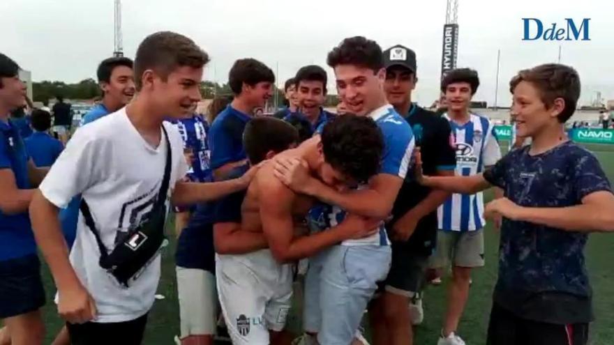 El Atlético Baleares celebra el pase a la última ronda para ascender a segunda división tras vencer al Melilla