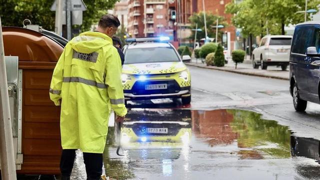 Imatge dels efectes de les tempestes registrades aquest dijous a Logronyo.
