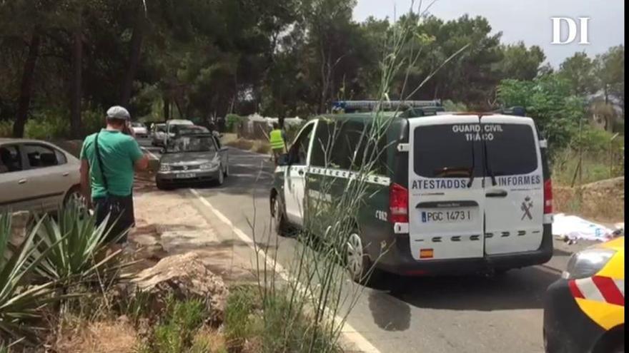 Muere un motorista en la carretera de Cala Llonga