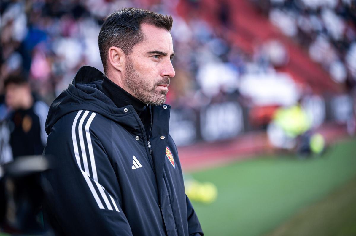 Rubén Sellés, en el Carlos Belmonte durante el partido entre el Albacete y el Real Zaragoza.