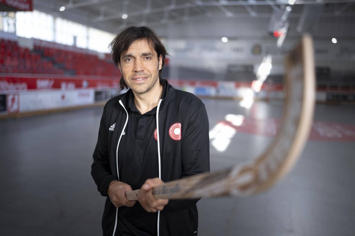 Jordi Bargalló, con un stick, en Sant Sadurní.