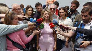 Yolanda Díaz pide alto y claro que València siga en manos de Joan Ribó. M. Á. MONTESINOS | VÍDEO: EUROPA PRESS