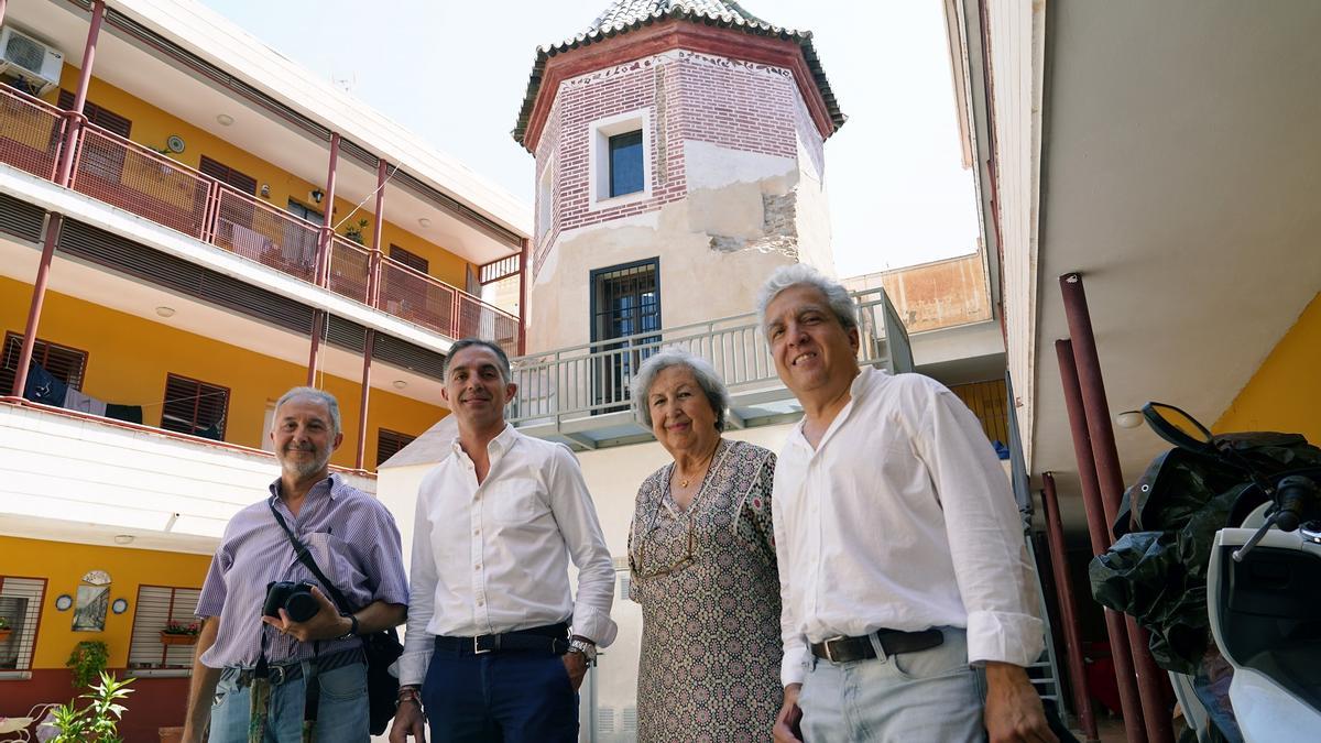 Rosario Camacho, delante del camarín barroco del Perchel, en una visita en 2023.