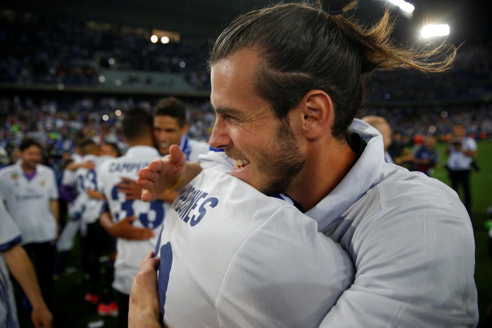 El Real Madrid celebra la Liga en Málaga