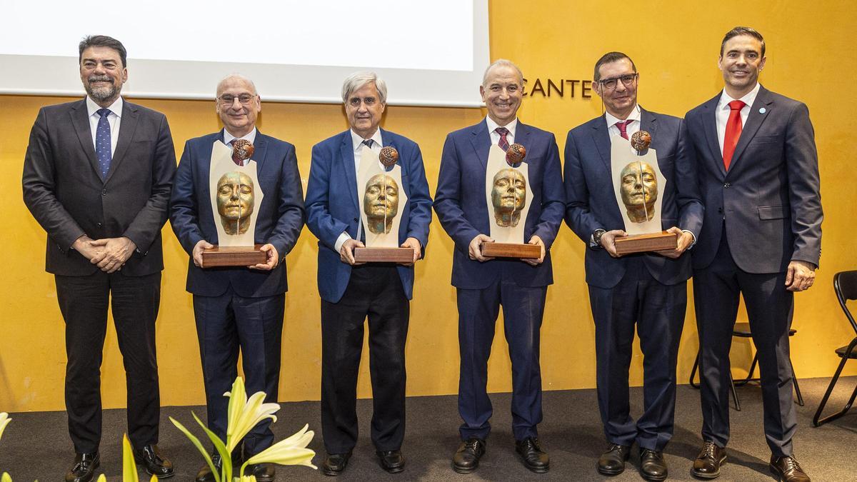 Luis Barcala, Juan Martínez Mojica, Juan José Badiola, Hermann Schwarz, Jorge Olcina y Gonzalo Moreno del Val