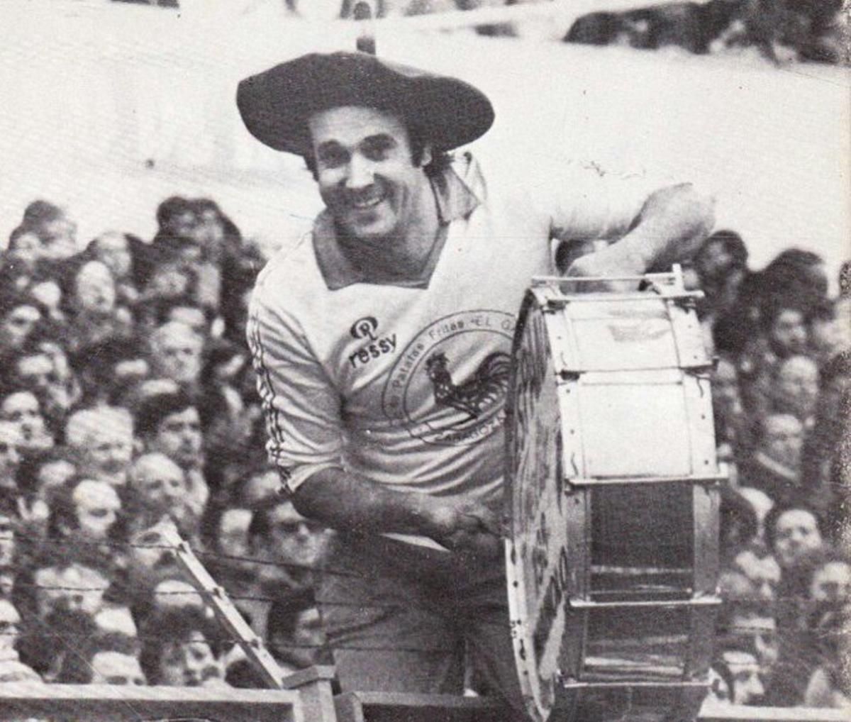 Manolo el del Bombo, en La Romareda