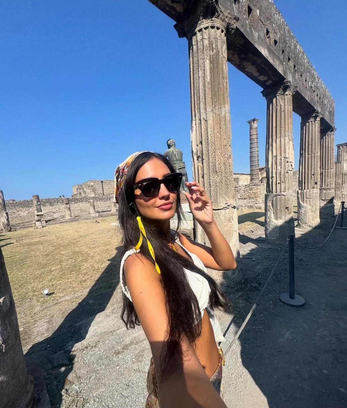 María Lamela disfruta de Italia
