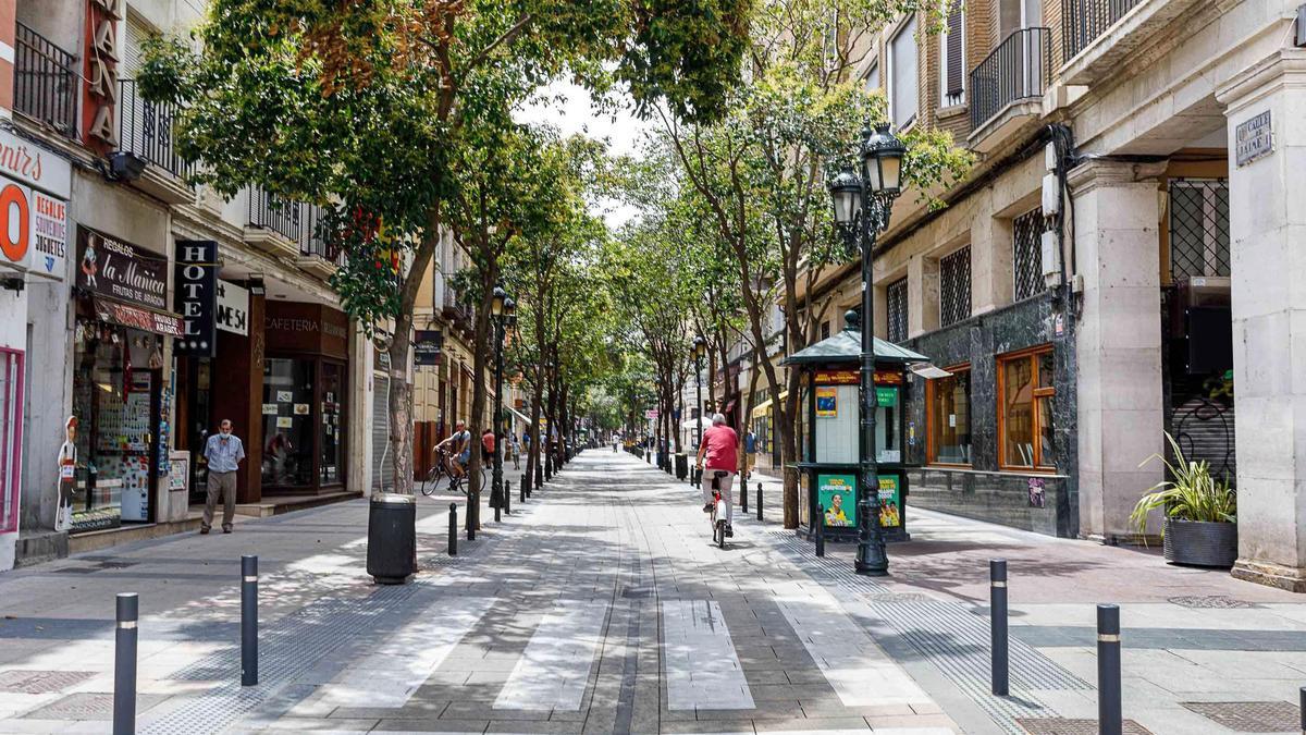La calle Don Jaime de Zaragoza sin coches