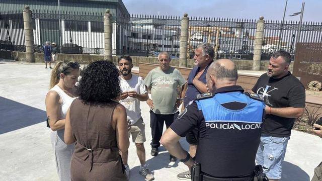 Reunión con algunos feriantes.