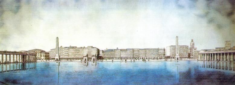Boceto de la Dársena del proyecto de Bofill para el litoral coruñés. | // LA OPINIÓN