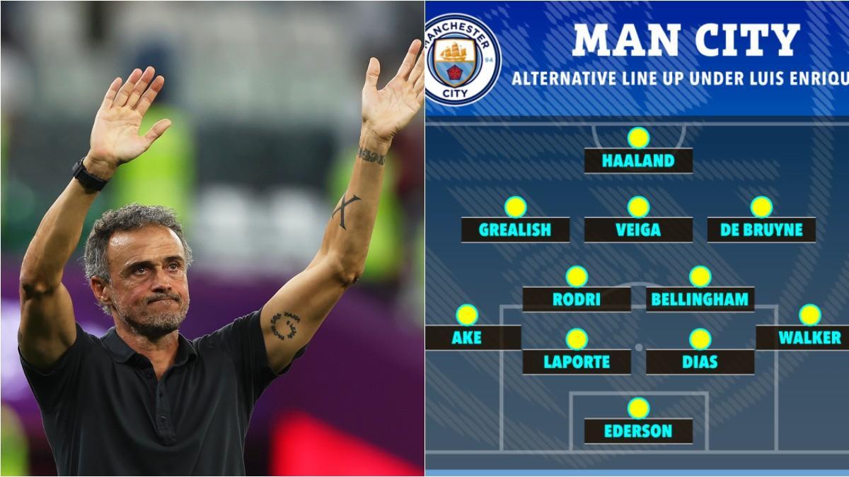 La posible alineación de Luis Enrique en el City con Bellingham y Veiga