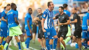 Kike García celebrando uno de sus goles