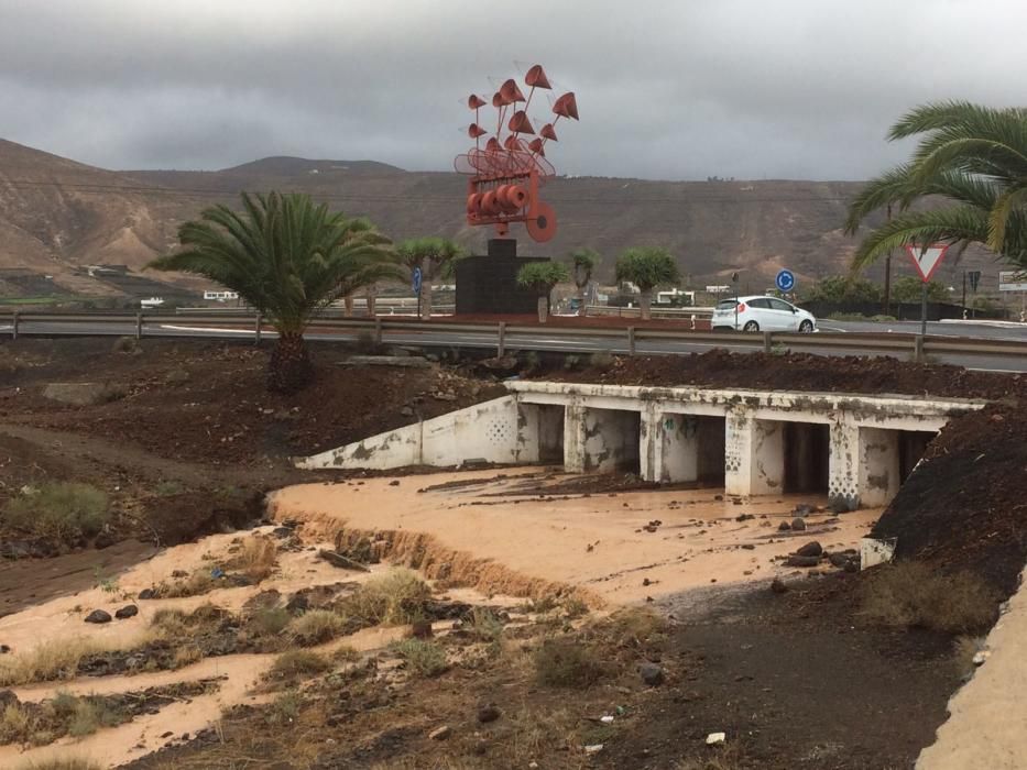 El temporal en distintos puntos de Lanzarote.