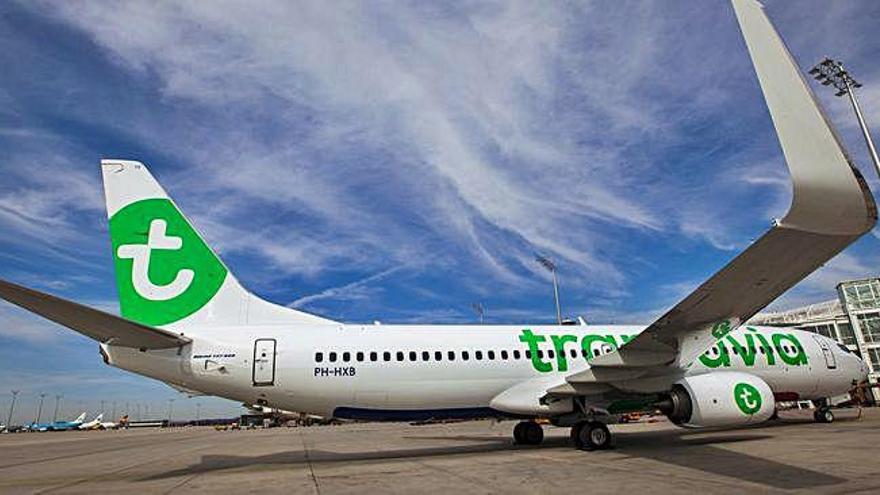 Un avió de la companyia Transavia, en una imatge d&#039;arxiu