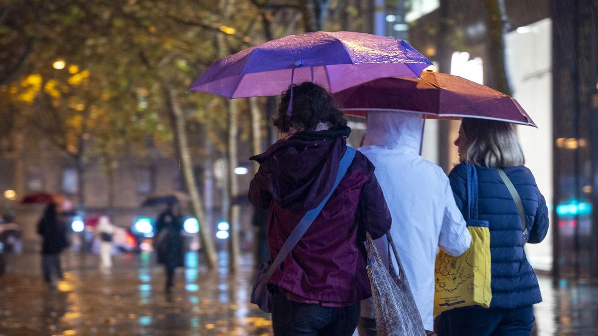 Lluvia en Barcelona.
