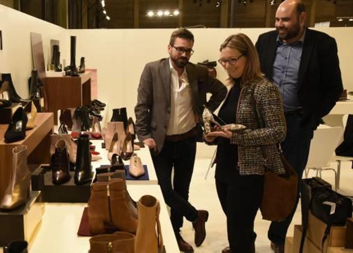 Un expositor de calzado de la provincia en la feria de Madrid.