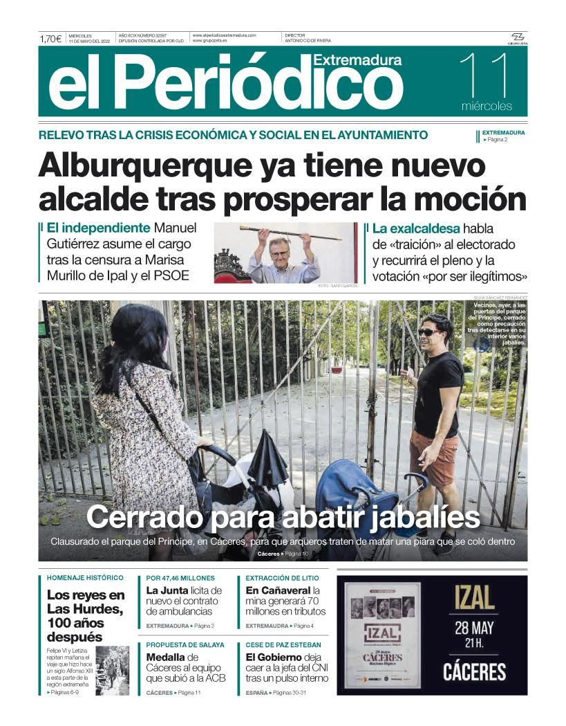 Consulta la portada correspondiente al día 11 de mayo del 2022