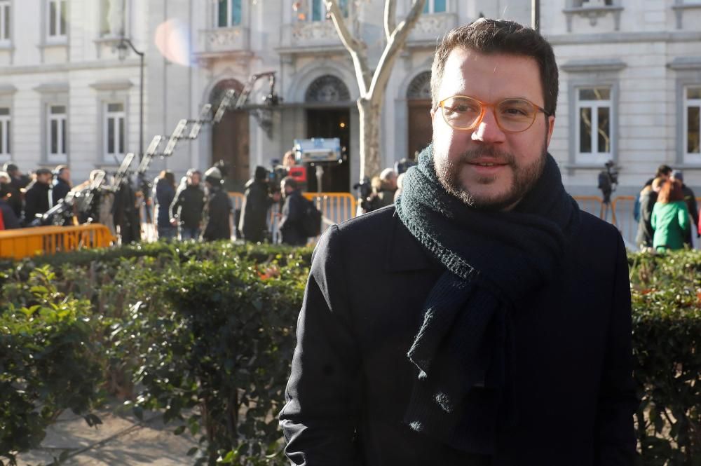 Pere Aragonés a l'entrada del Tribunal Suprem