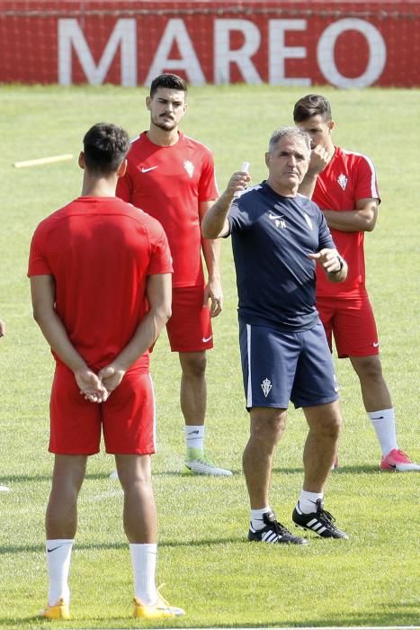 Entrenamiento del Sporting, lunes