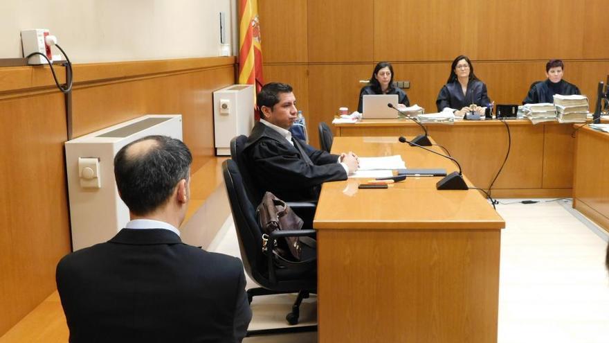 L&#039;acusat, Pedro M., durant el judici, celebrat fa dos mesos a l&#039;Audiència de Barcelona