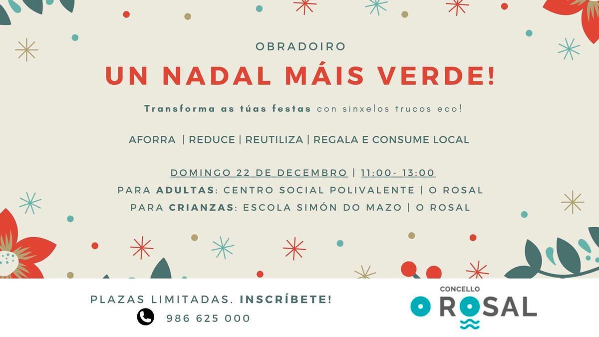 Cartel «Un Nadal máis verde!».