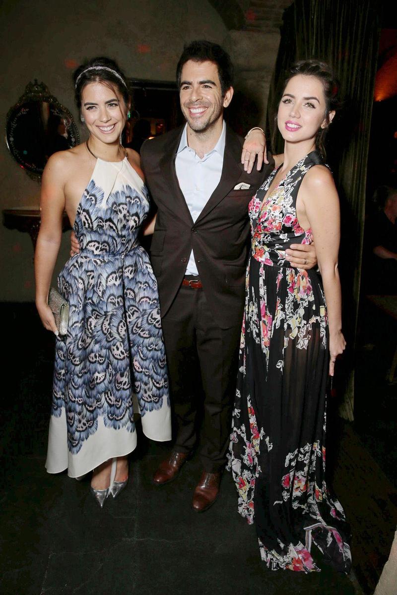 Ana de Armas, Lorenza Izzo y Eli Roth en el estreno de 'Knock Knock' en Los Ángeles