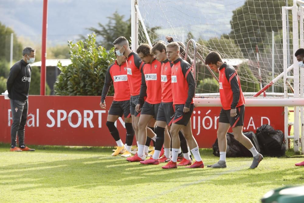 Entrenamiento del Sporting en Mareo.