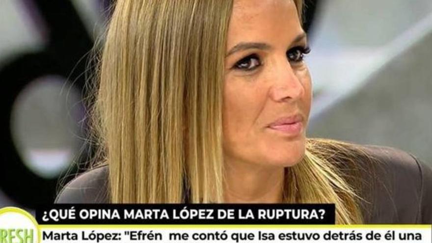 Marta López sobre su ruptura con Efrén Reyero: &quot;Me ha reventado&quot;