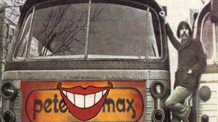 Como las estrellas del rock, Peter Max tenía su propio autobús.