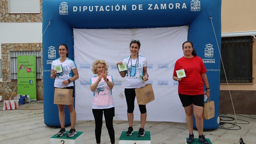 Ganadoras de la carrera popular de Burganes de Valverde.