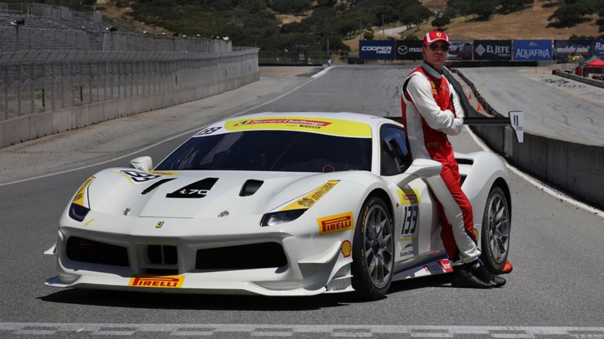 Michael Fassbender correrá con este Ferrari en Estados Unidos.