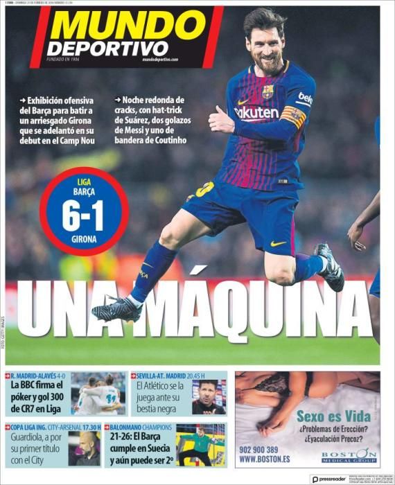 Portadas del 25 de febrero